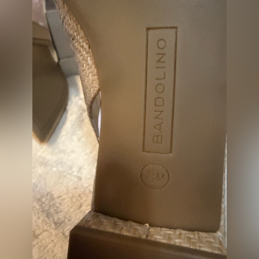Bandolino Women's Alex Flat, Light Natural 111, Size 7.5- New in Box- sling back - Picture 11 of 14